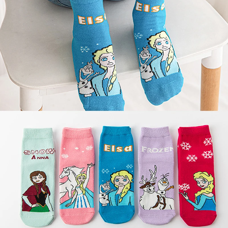 Set 6 Paia Calzini Frozen Bambina - Anna E Elsa, Cotone, Licenza Disney - Foto 12