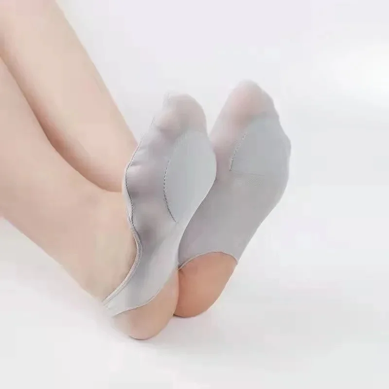 1 Paar ultradünne, unsichtbare, rutschfeste Damensocken mit flachem Schaft, unsichtbare, niedrig geschnittene Liner-Socken für High Heels, Silikon-Eisseidensocken – Detail 5