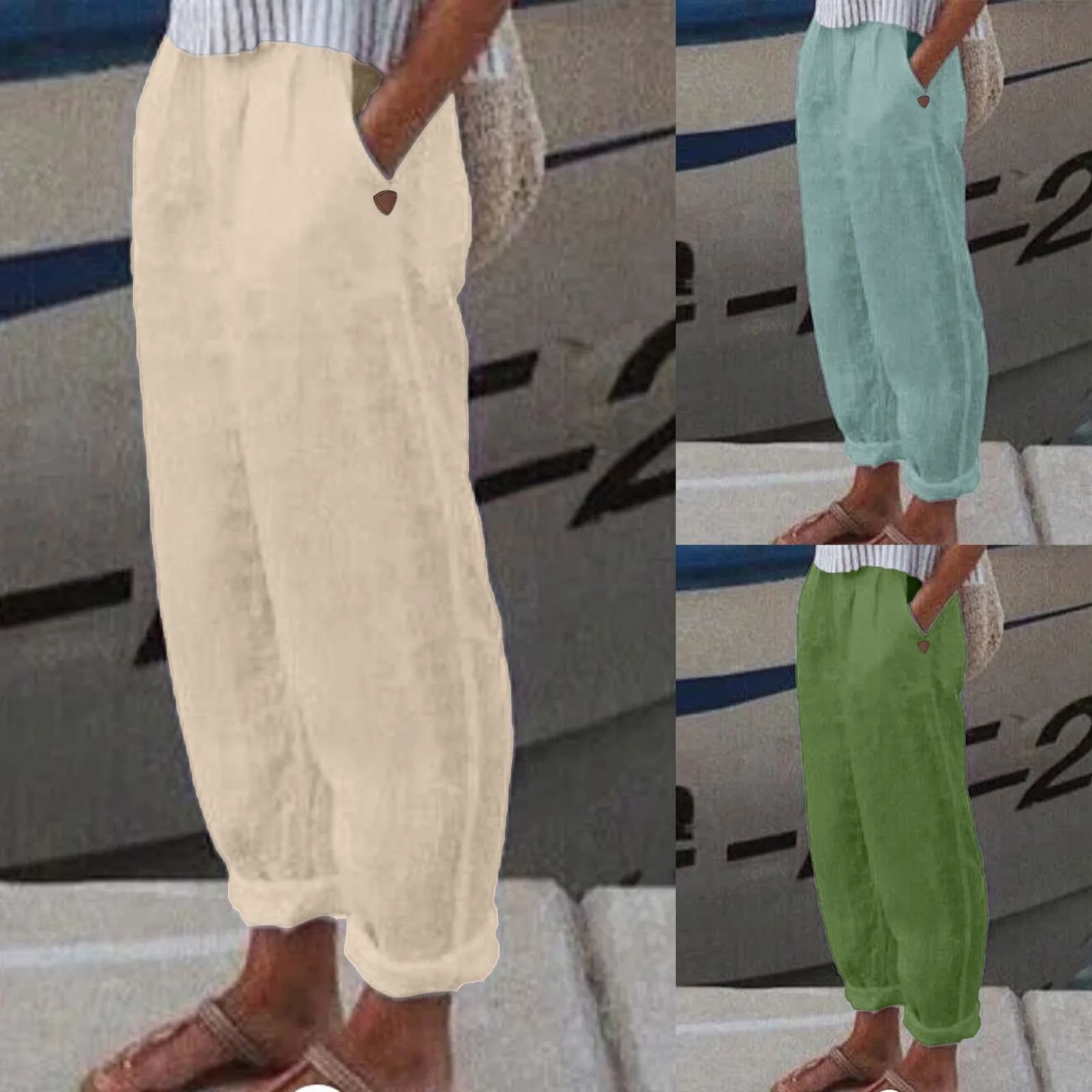 

Женские широкие брюки с завышенной талией, модные эластичные брюки на шнуровке, удобные прямые длинные брюки с карманами