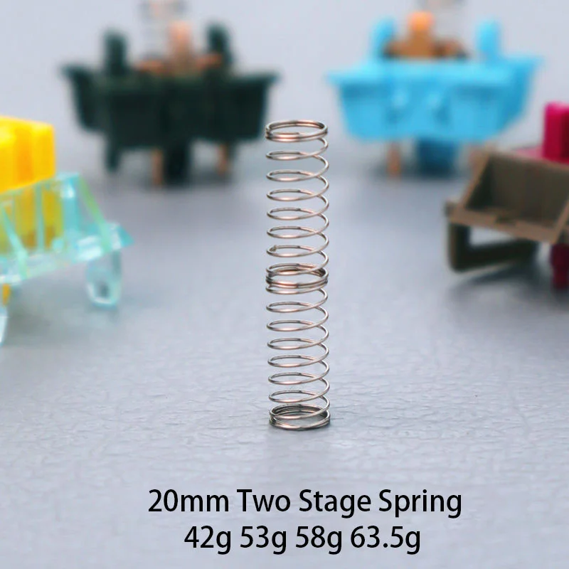 기계식 키보드 MX 스위치 스프링, 2 단 힘, 42g, 53g, 58g, 63.5g, 20mm 길이 축 스프링, DIY 수리, 게이트론 체리, 110 개