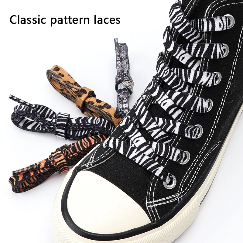 Cordones Para Zapatos Con Estampado Animal - Pack De 5 Pares, Diseño De Leopardo, 140 Cm - Para Zapatillas, Zapatos Deportivos O Casuales