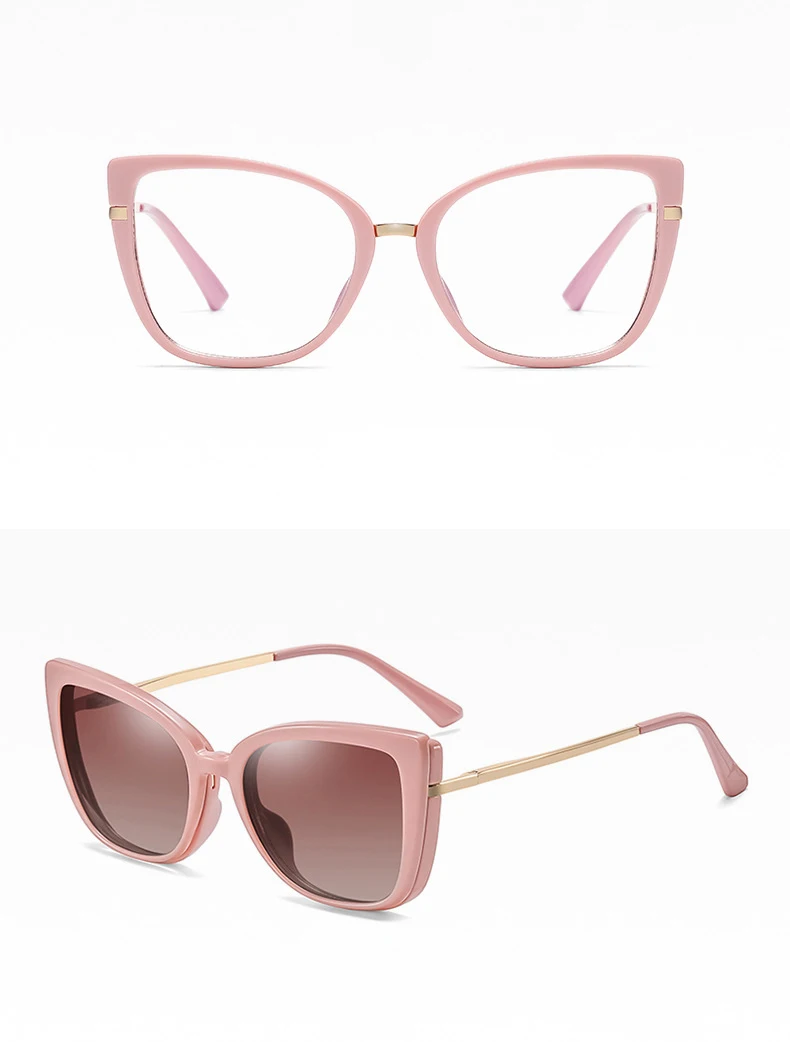 Magnetische Clip auf Gläser Frauen Fahren Polarisierte Klassische Quadratische Optische Myopie Brillen Männer Benutzerdefinierte Brillen – Detail 12