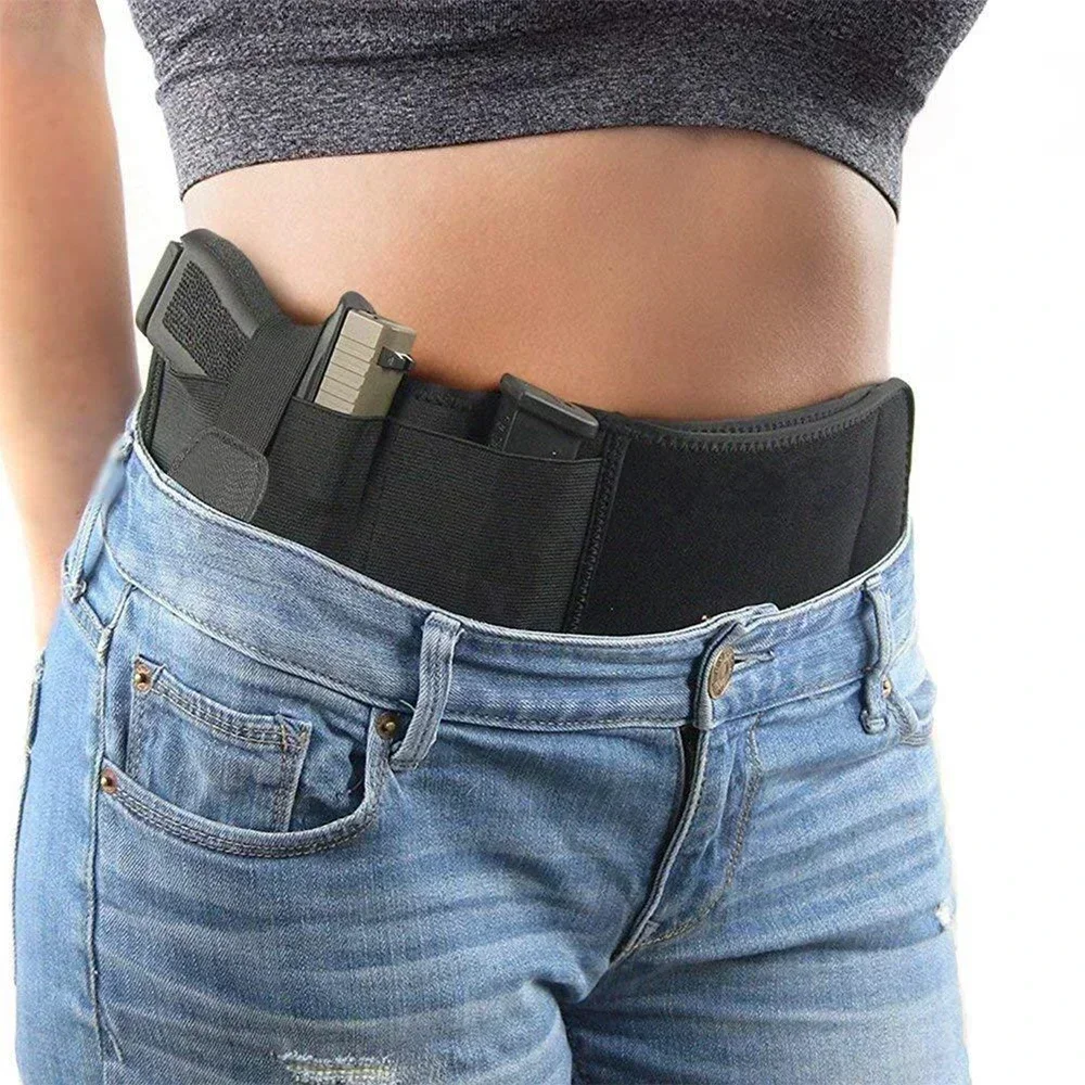 

Universal Elastic Waistband Outdoor Tactical Holster Hidden Multi-purpose Underarm Invisible Holster Concealed Gun Pouch