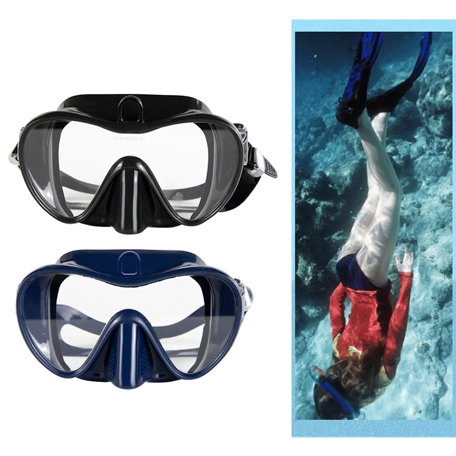 Diving Mask Leakproof Anti-Fog Underwater Scuba Snorkeling Glasses Eyewear