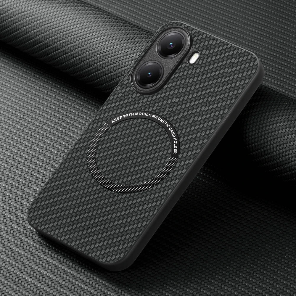 Luxury Leather Back Shell Shockproof Phone Case with Wireless Charging Compatibility