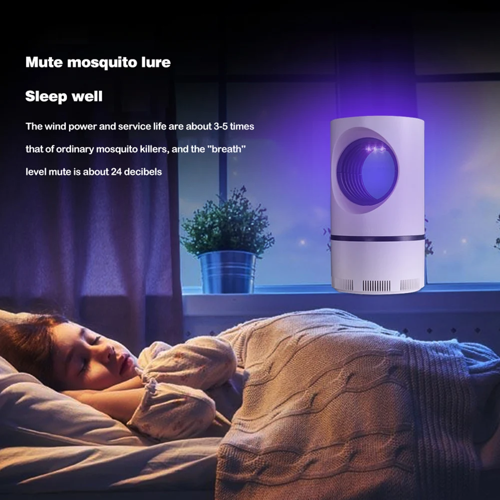 전기 USB 버그 재퍼 트랩 램프, 조용한 파리 해충 캐처 트랩, 파리 모기 킬러, 가정 사무실용 실내 버그 재퍼