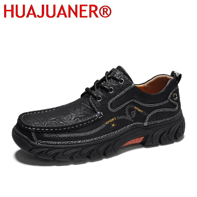 

Brand Men's Shoes Retro Matte Genuine Leather Casual Dad Sheos Men Sneakers England New Business Luxury Oxfords Big Size 38-48