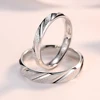 Daifuni 100% S925 Sterling Silver Frosted Finger Rings For Woman Men Wedding Band Top Quality Engagement Fine Party Jewelry 3