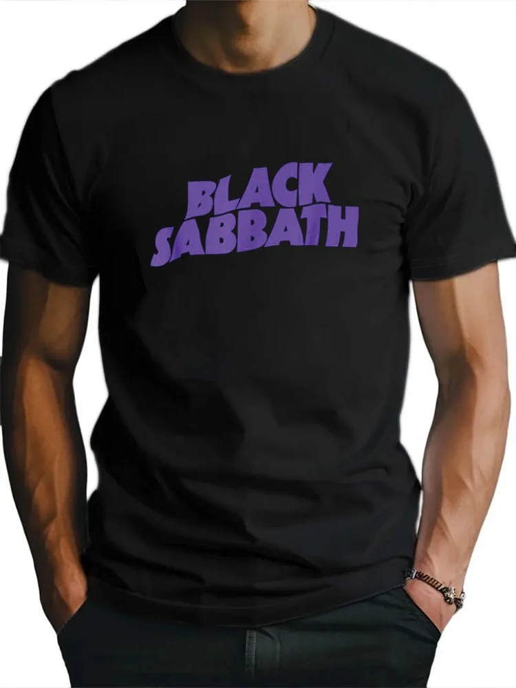 

Black Sabbath Men's T-shirt Short Sleeve Tees Loose T-shirt Man Tops New Men T shirt Cotton Print Tee Tops Fashion Clothing