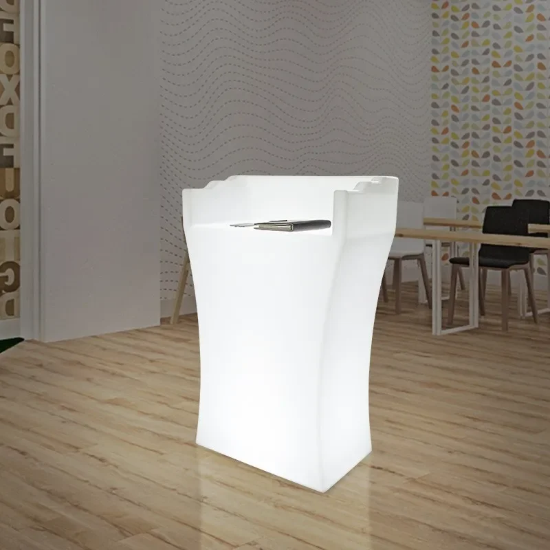 LED Rechargeable Bar Reception Desk Nightclub Simple Modern Cashier Counter Waterproof Lighted Up Coffee Table KTV Party Supply