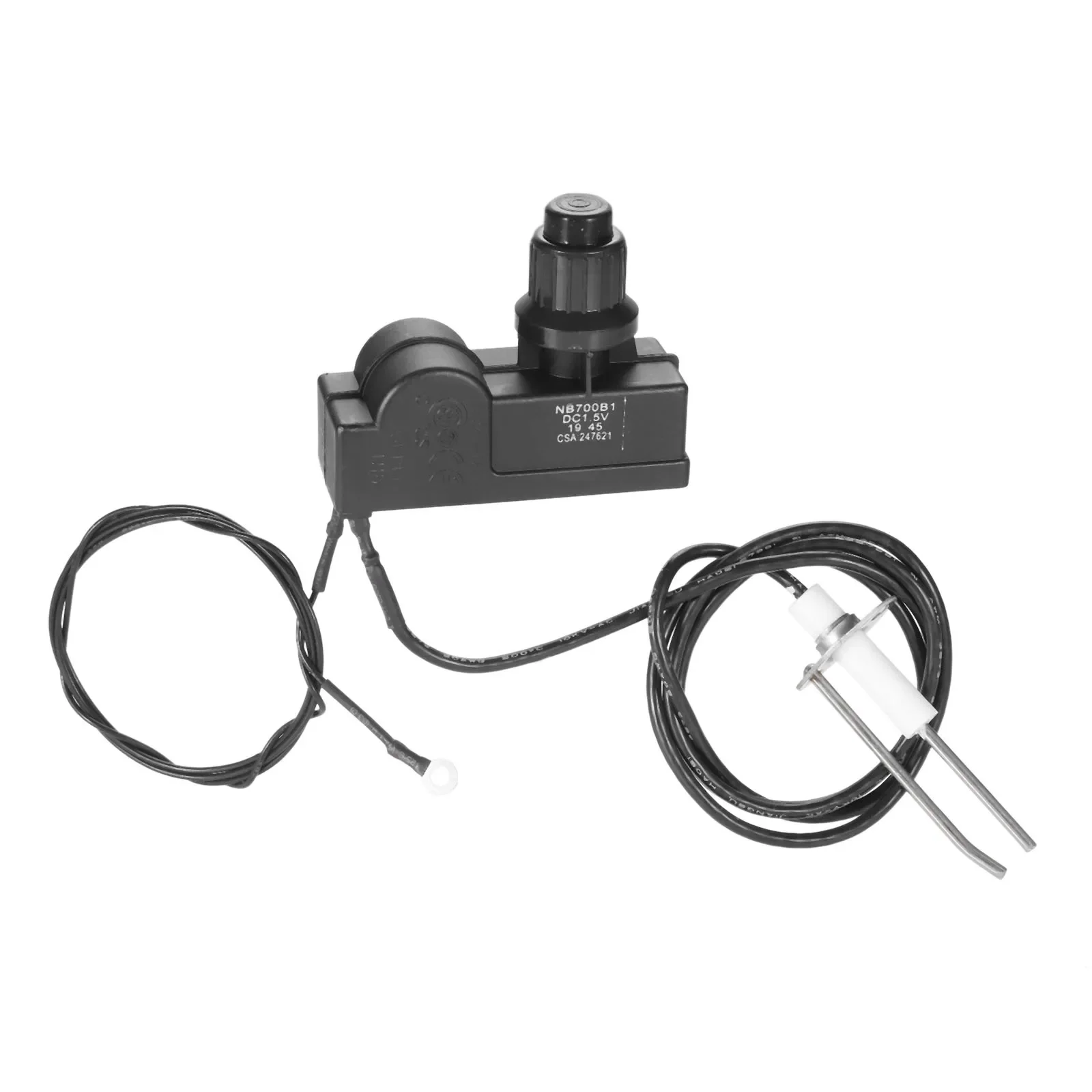 36 inch Push Button Ignition Assembly Kit 2 Outlet Ground Wire Grill Fire Pit Gas Burner System AAA Battery