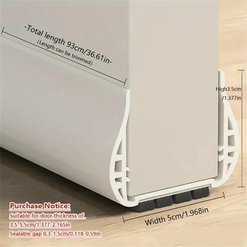 Door Bottom Seal Strip Silent Windproof Dustproof Insectproof PVC