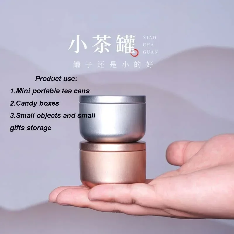 1Pc 30ml Mini Tin Box Metal Small Storage Empty Pot Tea Box Containers Candle Cans Candy Mini Round Cans Portable Packaging tea tin box