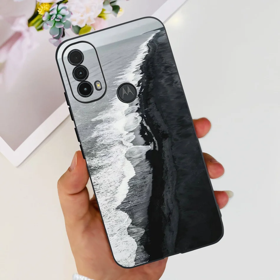 Fashionable Black Silicone Phone Case with Cool Pattern Design