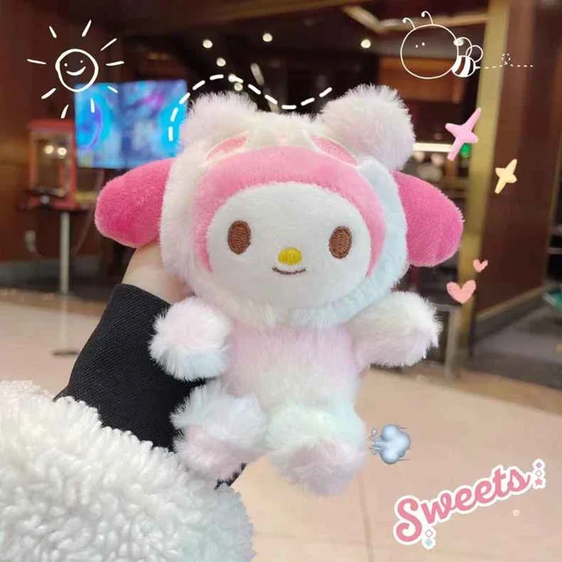 

Sanrio плюшевая панда 키링 o 12 см, свободная регулировка, милая розовая подвеска, Kawaii Sanrio, плюшевый набор брелок, игрушки, плюшевый подарок на Рождество