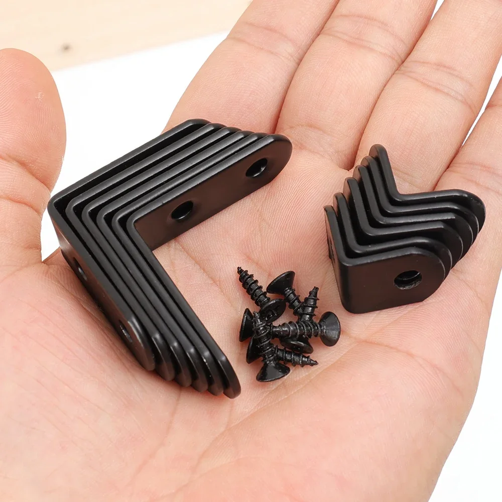 Description Picture 6 of item10-30PCS Universal Furniture Corner Connector L-shaped Corner Bracket With Screws Heavy Duty Angle Shelf Brackets Joint Fastener