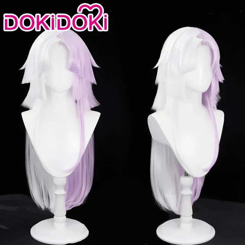 

IN STOCK Sigma Wig Cosplay Anime DokiDoki White Purple Wig Heat Resistant Sigmaa Cosplay Earrings