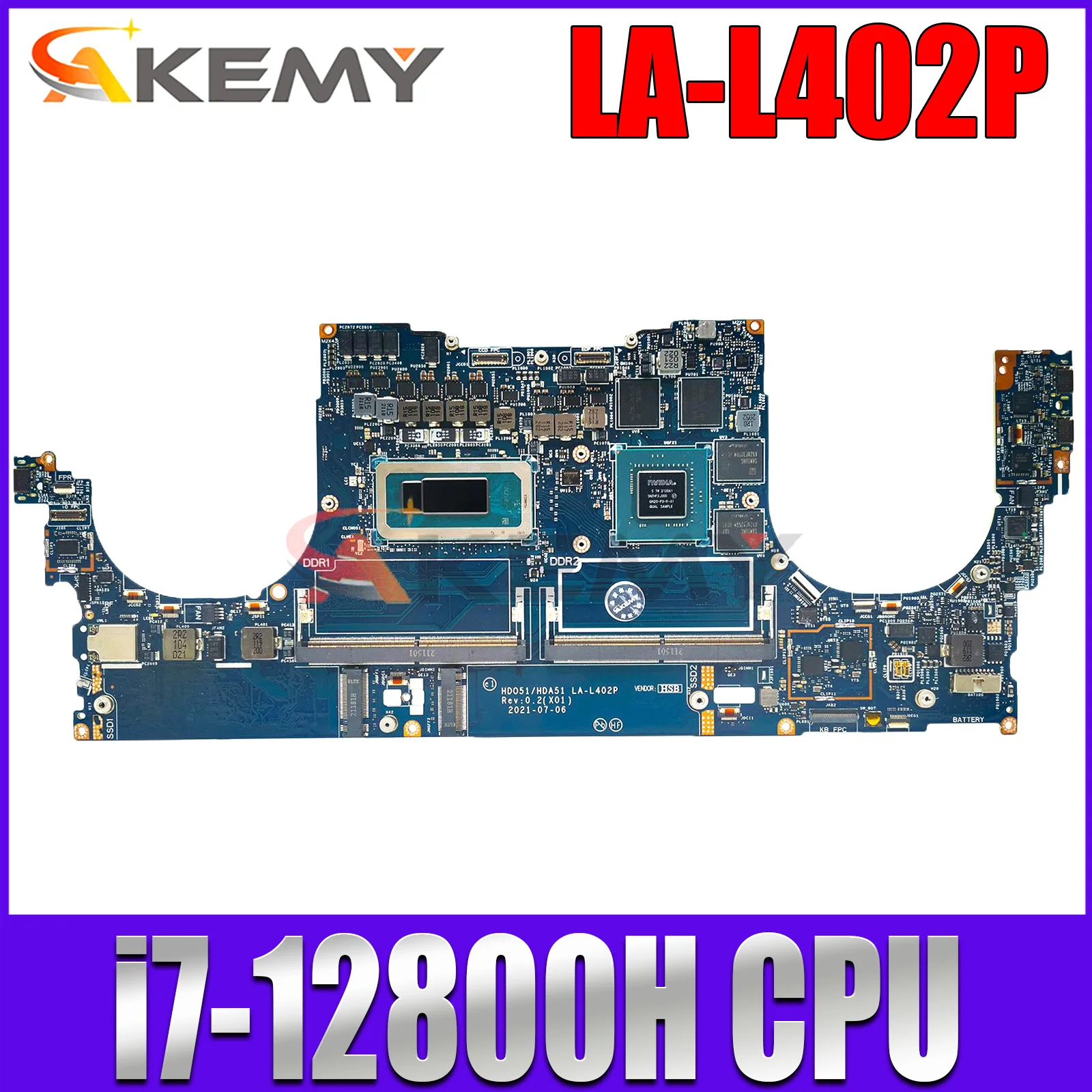 

LA-L402P For Dell XPS 9520 Laptop Motherboard With I7-12800H CPU UMA 100% Fully tested