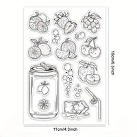 Summer Fruits Clear Stamps for Cards Making Cans Drink  Stamps for DIY Scrapbooking Photo Album Journal Home Decoration 3