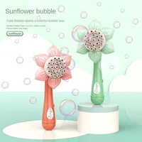Children's Sunflower Bubble Toy Handheld Bubble Boy Girl Outdoor Gift Toy (excluding Bubble Liquid And Battery) 1