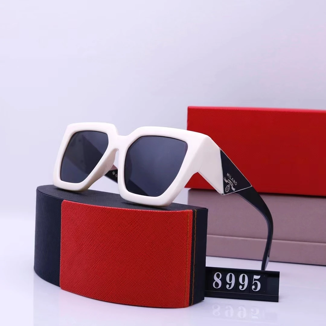 

PRAD Unique Sunglasses Chain Set For Women 2024 Brand Polygon Square Sun Glasses Female Vintage Punk Eyewear Beige Men Shades