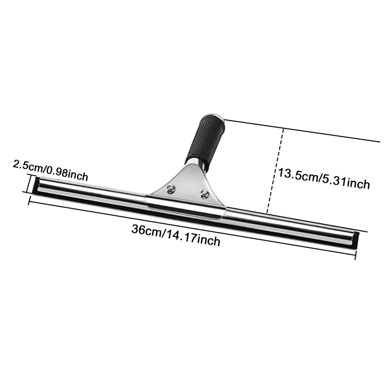 Glass Cleaning Squeegee Window Wiper 25 36 45cm Window Cleaning Tool Rubber Blade for Bathroom Shower Home Car Glass Cleaning 3