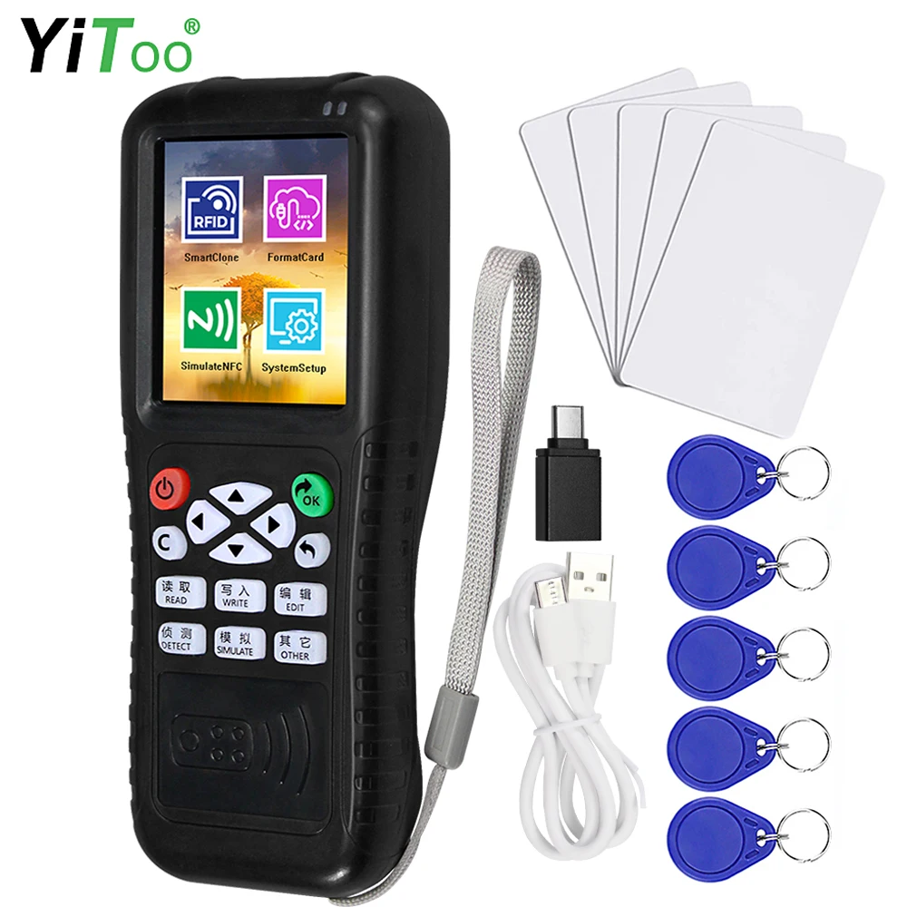 YiToo2023NewVersionRFIDReaderWriterKeyCardProgrammerDecoder