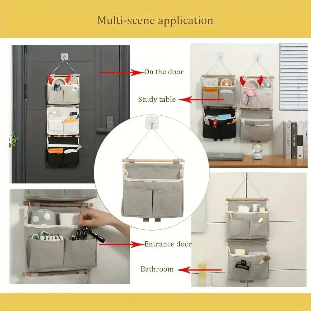Waterproof Wall Door Hanging Storage Bag Underwear Organizer Sundries Pouches Closet Home Decoration Storage Bag