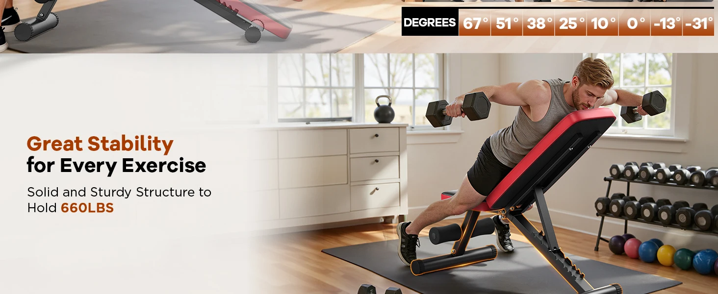 bench incline positions