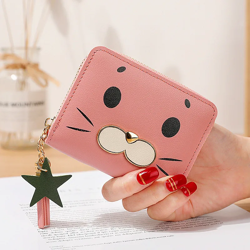 Fashion Tassel Zipper Wallet Small Designer PU Leather Mini Coin Purse Luxury Cute Wallet Card Holder For Women Monedero mujer