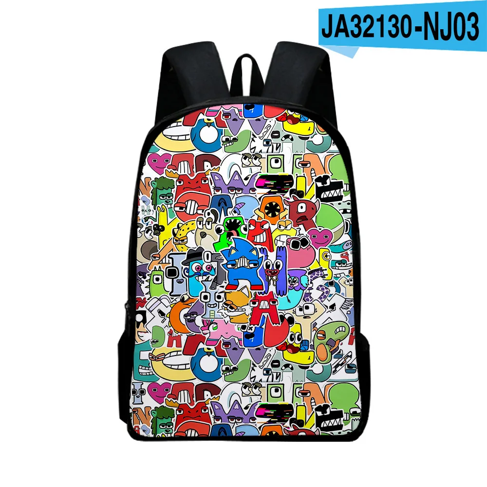 

3D Game Surrounding Alphabet Lore School Bag Letter Legend Backpack Backpack Pencil Case Children's Backpack Boys and Girls