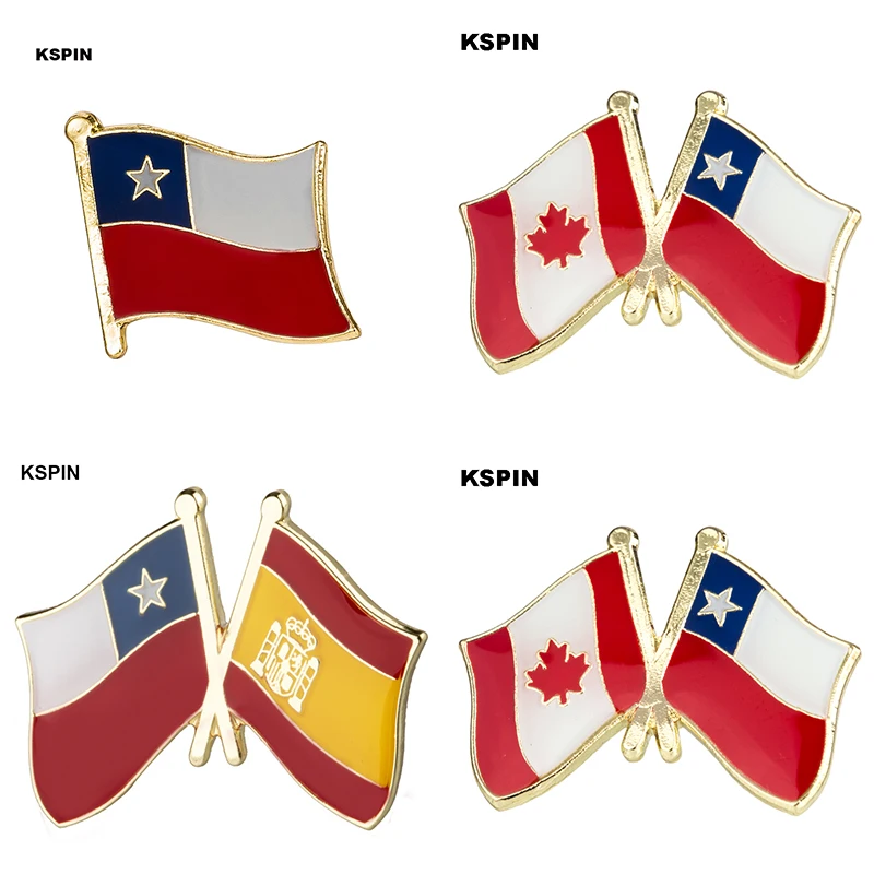

Chile Flag Lapel Pin Flag badge Brooch Pins Badges