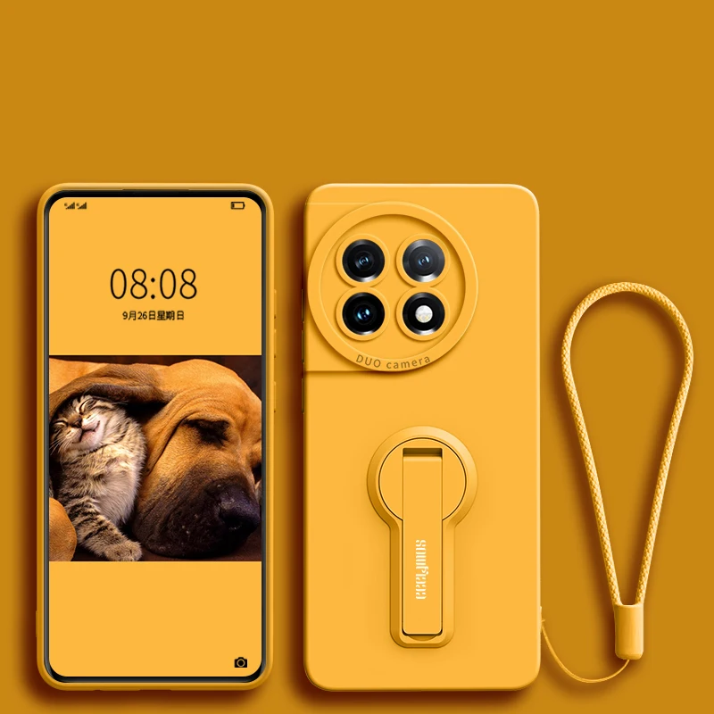 Enhanced Silicone Phone Case with Camera Protection and Holder Screen Film
