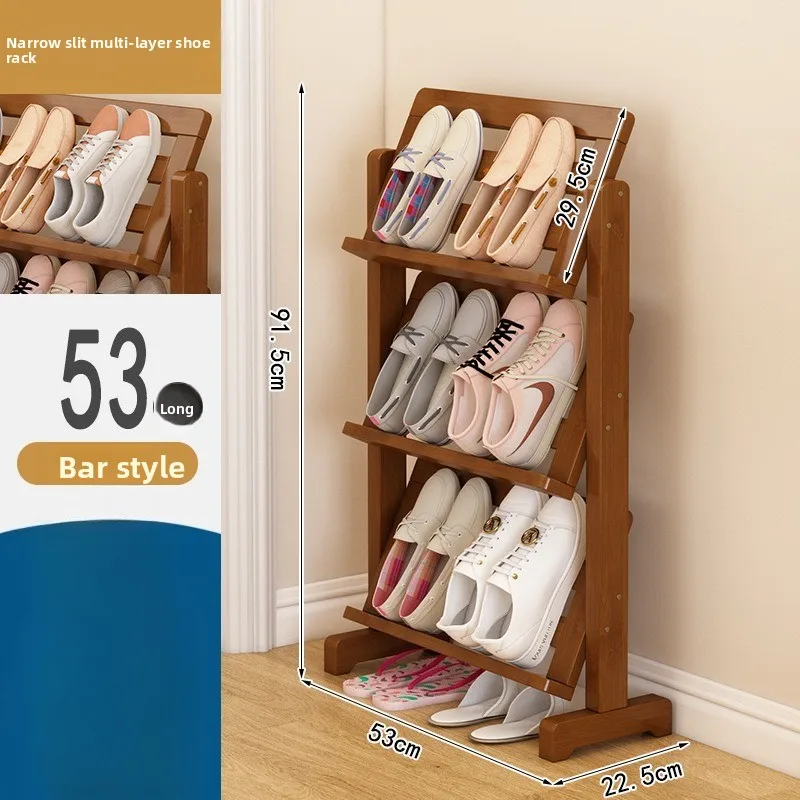 رف أحذية ذو فتحة ضيقة، متعدد الطبقات، باب شقة صغيرة، رف كتب بسيط جديد ذو سعة كبيرة