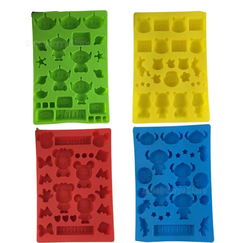 Disney Stitch Chocolate Mold Cartoon Modeling Non-Stick Baking DIY Cookies Cake Jelly Pudding Ice Tray Mold Dessert Making Tools