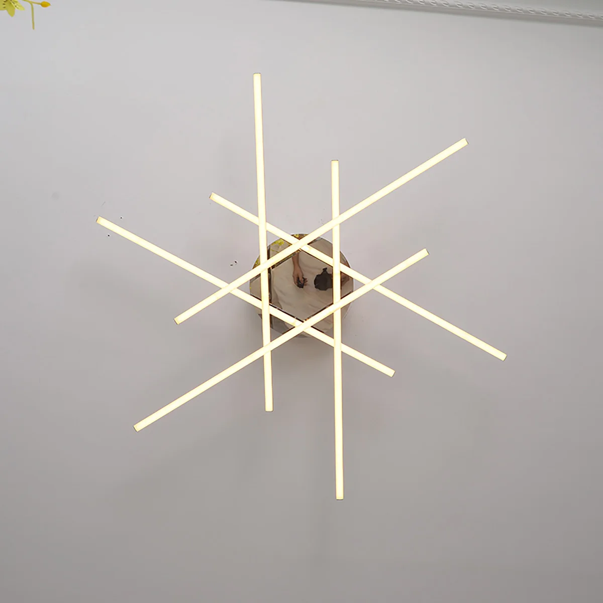 Modern Led ceiling light,Chrome Ceiling chandelier,dimmable Ceiling lights for living room bedroom With remote control
