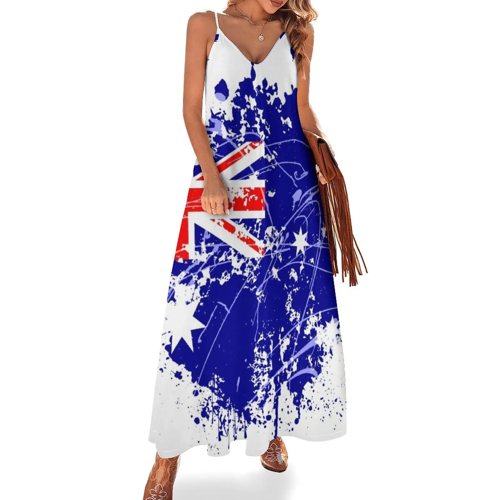 

Australian flag Sleeveless Dress summer dress woman 2024 Dance dresses