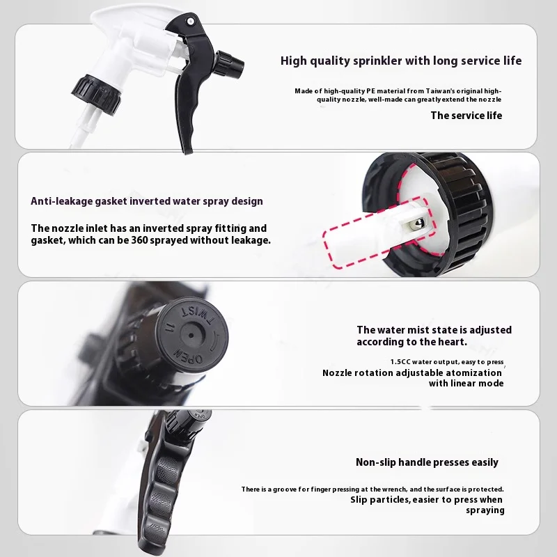360° non-leaking pressure nozzle "T" pressure nozzle is suitable for car cleaning, home watering, atomizing disinfection 3