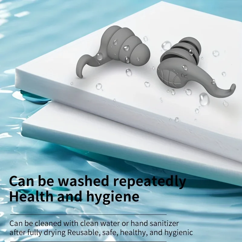 2PCS Swimming Earplugs Waterproof Reusable Silicone Ear Plugs Diving Sport Plugs For Water Surf Showering Swimming Accessories 4