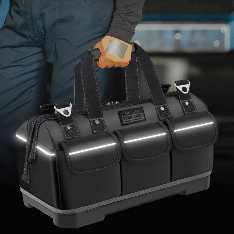 Multipurpose Tools Bag Heavy Duty 1680D Oxford Cloth Waterproof Storage Bags Wear-resisting Reinforced Suitcase Pouch Tool Bag