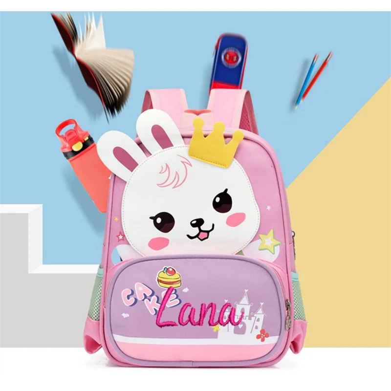 

Customize Your Name New Kindergarten School Bag Animal Cartoon Backpack Cute Boys and Girls Children's Backpack