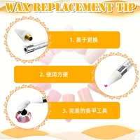 PINCEF-Pointe de remplacement pour biscuits d'ongles, 1 à 5 pièces, accessoire pour choisir les gemmes des ongles, blanc/rose 5