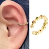 Boucles d'oreilles à Clip pour femmes et filles, 1 pièce, géométrie creuse arc-en-ciel, CZ, manchette, grimpeur, Cartilage, os, faux boucle d'oreille, Non Piercing