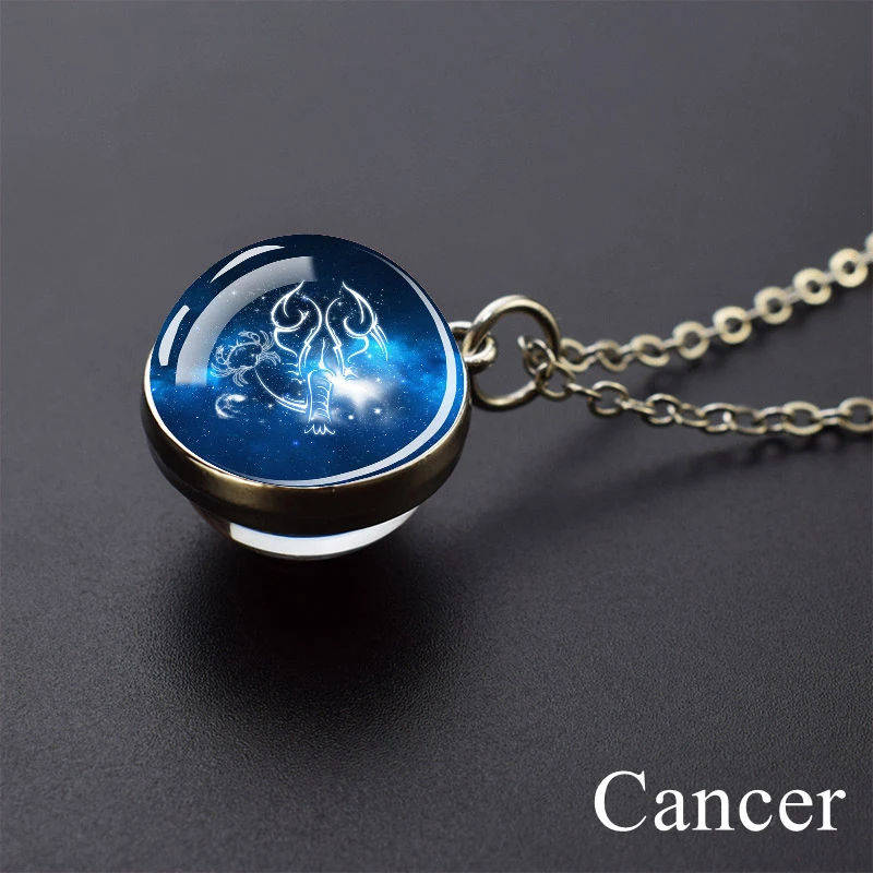 Collana Luminosa Con Segno Zodiacale, Uomo/donna, Con Ciondolo Costellazione E Catena Regolabile 45+5 Cm - 3
