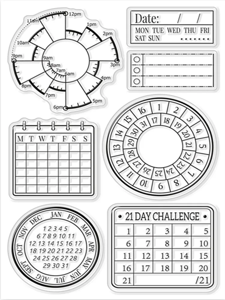New date stamp Clear Stamps for Scrapbooking Transparent Silicone Rubber DIY Photo Album Decor 626