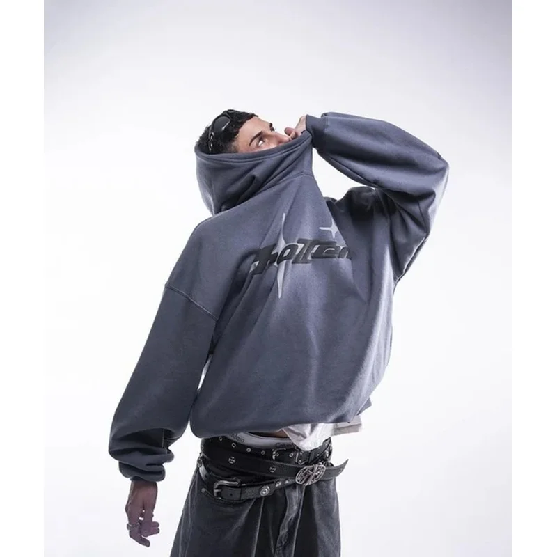 Star Letter Foam Hoodie for Men and Women American Style Street Decoration Casual Loose Clothes Y2K Couple Clothes Brand SS