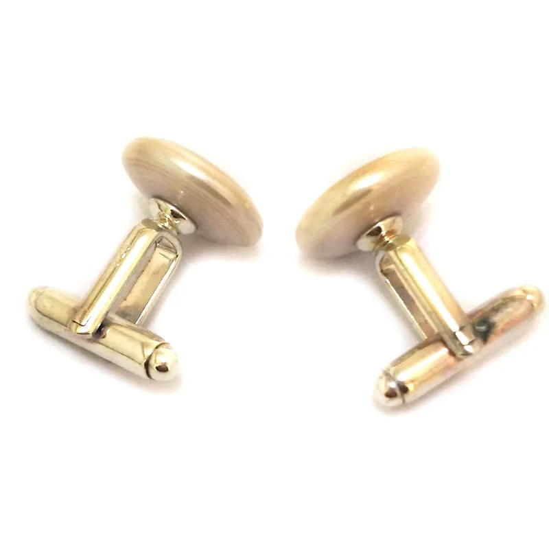 도매 17x18mm 화이트 천연 플랫 코인 진주 커프스 단추