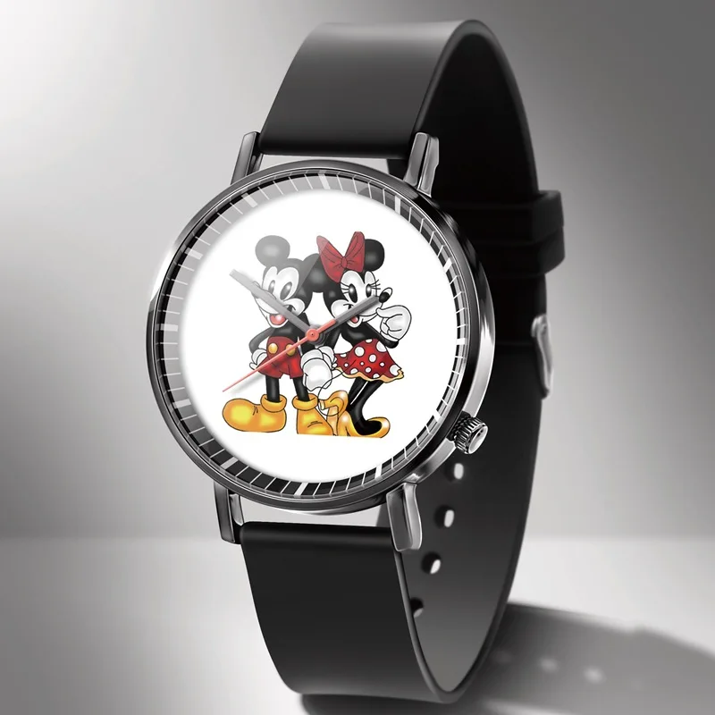 Disney Mickey Minnie Mouse Girl  Boy Children's Kids Watch Women Cute Male Female Couple Wrist Watches Birthday Gifts 4