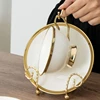 Tea Cup Holder Tea Set Display Stand Gold Metal Cup Saucer Display Stand 1 Piece 2