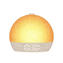 Sunrise Alarm Clock with Soothing Wake - Up Sounds and Adjustable Night Light (Wake Up Lights)